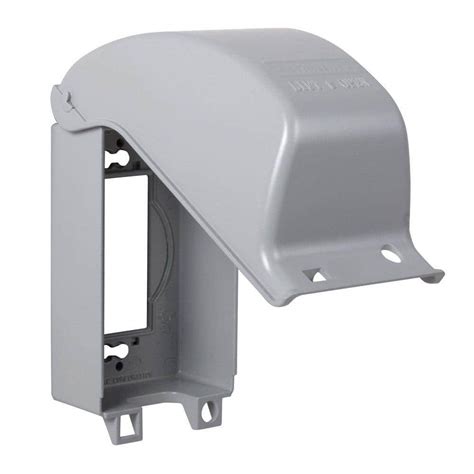 weatherproof electrical box cover home depot|single gang weatherproof box cover.